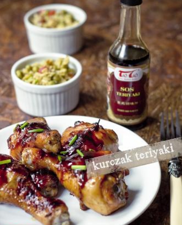 Kurczak teriyaki i ryż z warzywami